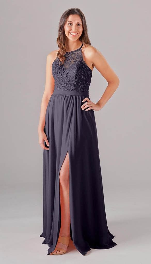 Madeline High Neck Embroidered Bridesmaid Dress