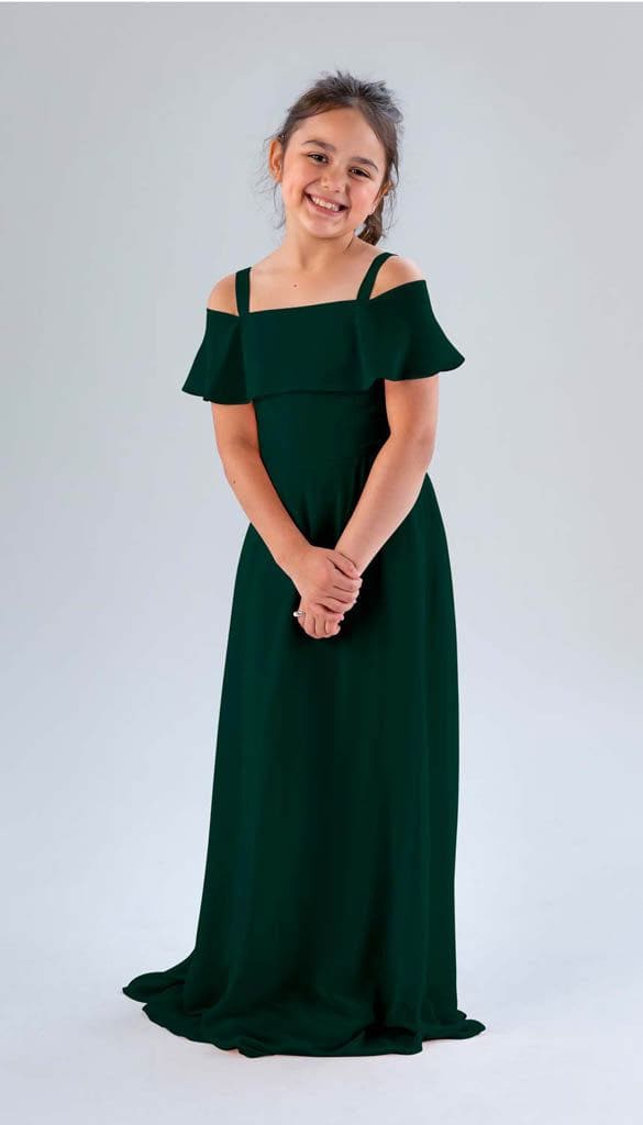 Kennedy Blue Nica Junior Bridesmaid Dress Forest Green