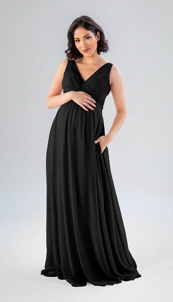 Kennedy Blue Paisley Bridesmaid Dress Black