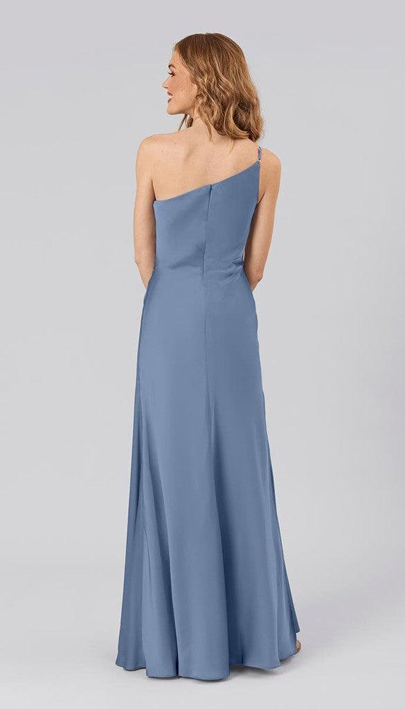 Reid One Shoulder Satin Bridesmaid Dress | Kennedy Blue Black Reid One Shoulder Satin Bridesmaid Dress | Kennedy Blue Black
