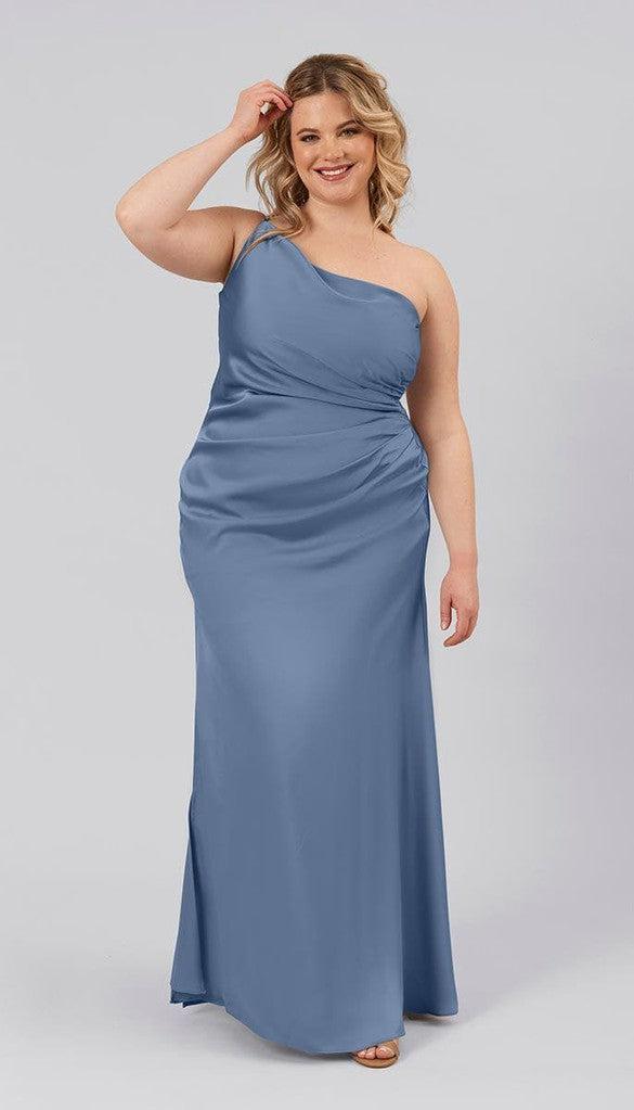 Reid One Shoulder Satin Bridesmaid Dress