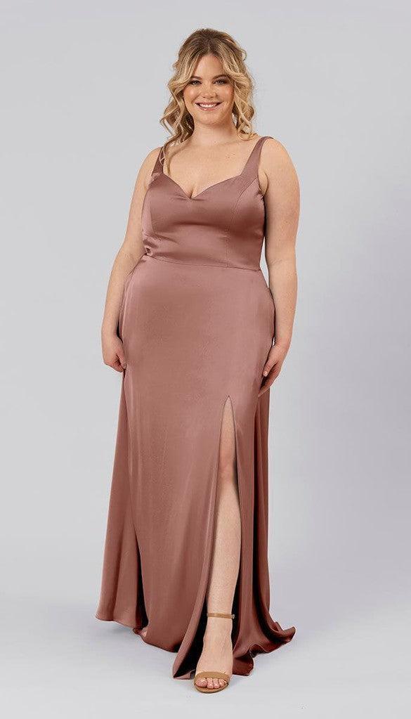 Sabrina High Quality Satin Bridesmaid Dress | Kennedy Blue Dusty Rose Sabrina High Quality Satin Bridesmaid Dress | Kennedy Blue Dusty Rose
