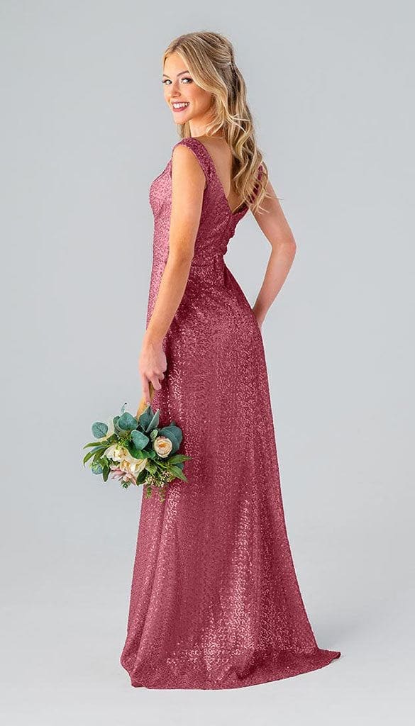 open lace back dress Lilly Black Sparkly Mermaid V Neck Beaded Satin Long Prom Dress main image 0