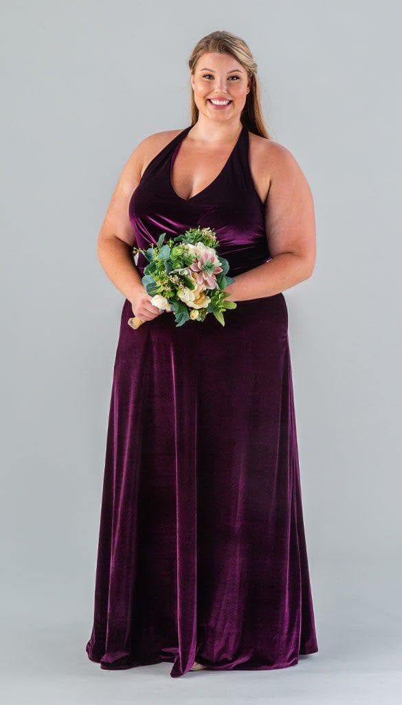 Skylar Velvet Bridesmaid Dress | Kennedy Blue Burgundy Skylar Velvet Bridesmaid Dress | Kennedy Blue Burgundy