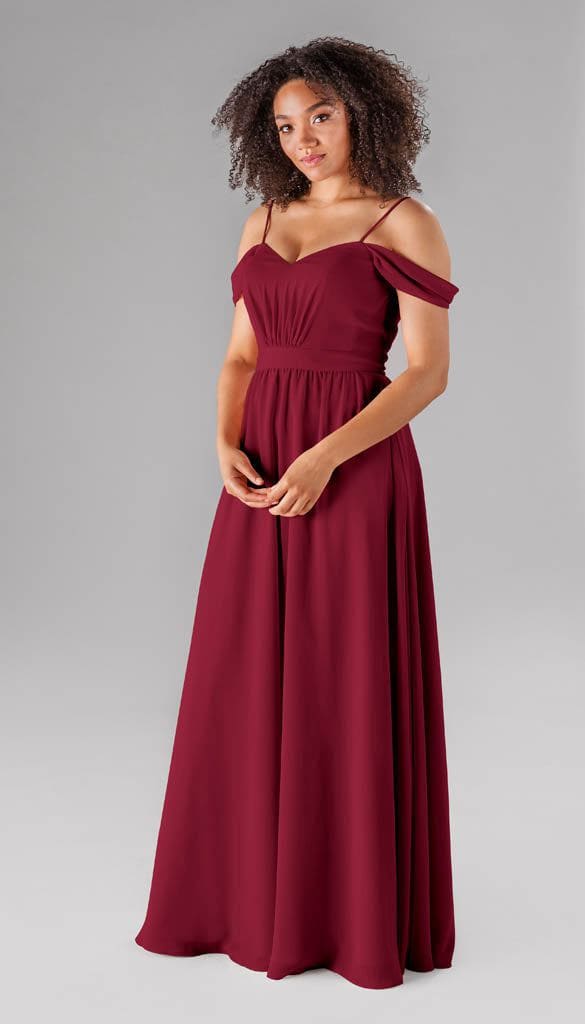 Thea Chiffon Bridesmaid Dress | Kennedy Blue Claret Thea Chiffon Bridesmaid Dress | Kennedy Blue Claret