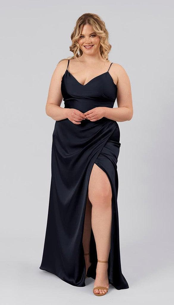 Tiffany Adjustable Satin Bridesmaid Dress | Kennedy Blue Dusty Blue Tiffany Adjustable Satin Bridesmaid Dress | Kennedy Blue Dusty Blue