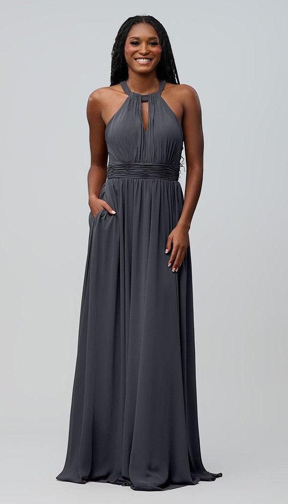 Knee Length Dress High Neck Modest Navy Blue Bridesmaid Dresses 80143 Bridesmaids  Dresses Dusty Rose 28