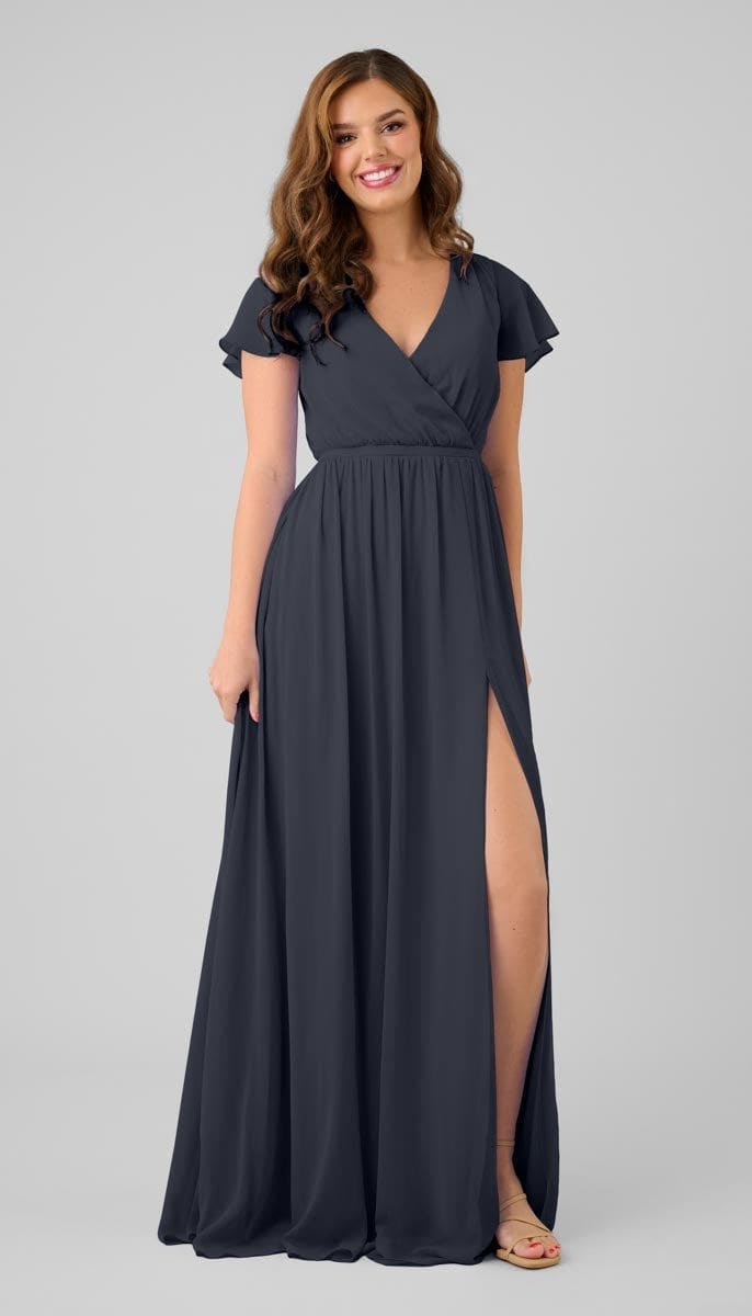 blue dress for baby girl Kyra adjustable fit bridesmaid dress