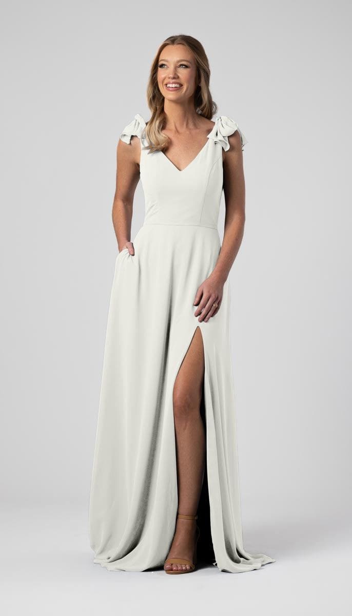 Leah Bow Sleeves Bridesmaid Dress