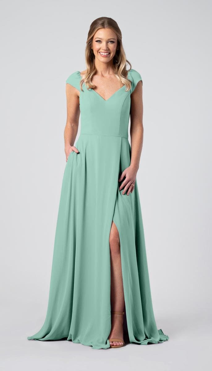 Lily Puff Sleeves Chiffon Bridesmaid Dress
