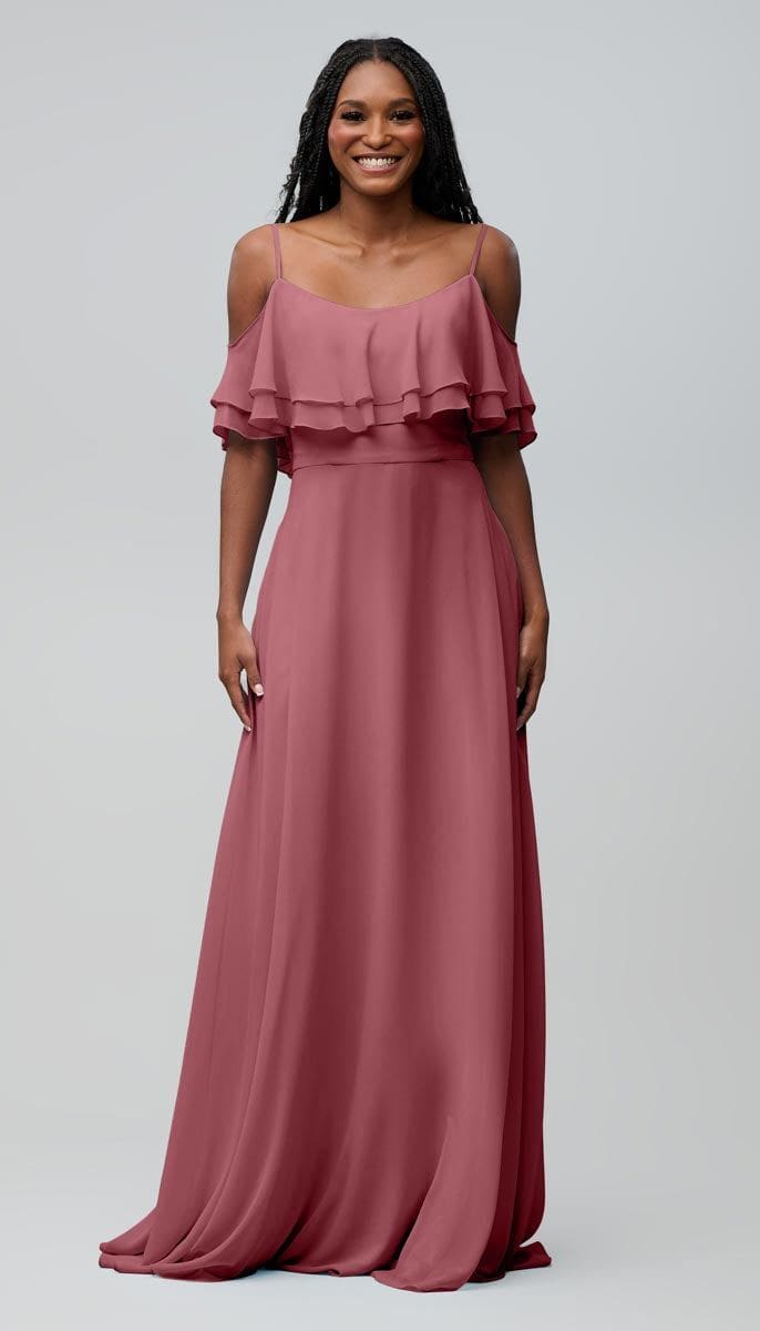 Logan Chiffon Bridesmaids Dress | Kennedy Blue Rosewood