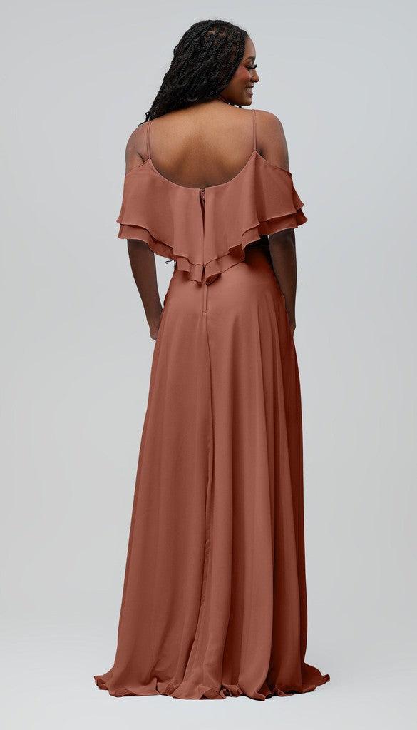 bridesmaid dresses logan Chiffon Bridesmaids Dress Style:US16W Model is 59 wearing bridal2021 I.AM.GIA Corrine Lace Maxi