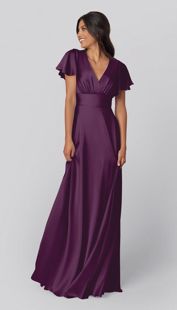 green emerald velvet dress Modest Formal Satin Dress G531 Black main image 1