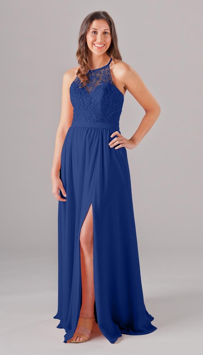 blue dress for baby girl BABARONI Strapless Sweetheart Neck Chiffon Bridesmaid Gown-Blue Plus size, Blue / US18