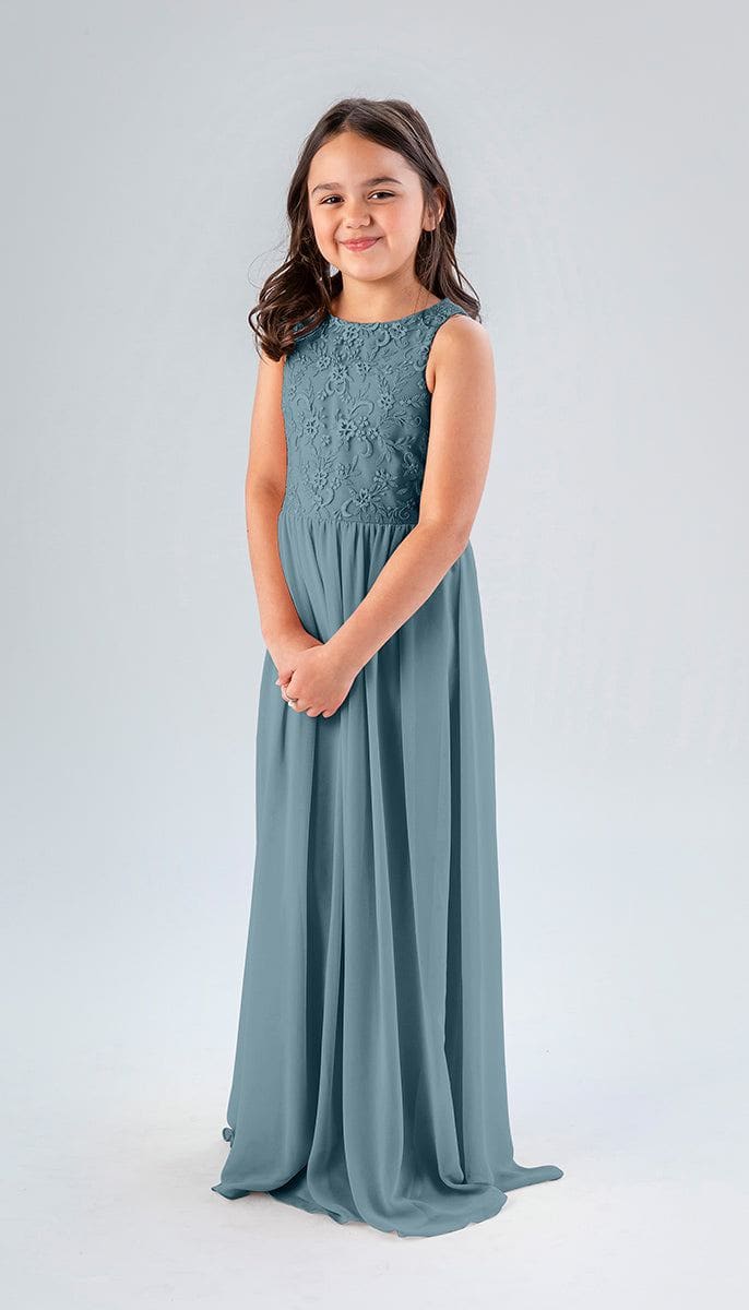 Kennedy Blue Keaton Junior Bridesmaid Dress Slate Blue