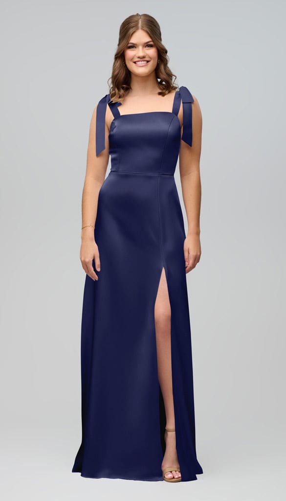 Sofia Luxe Satin Bridesmaids Dress| Kennedy Blue Sapphire