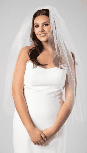 Estella Scattered Sequin Veil