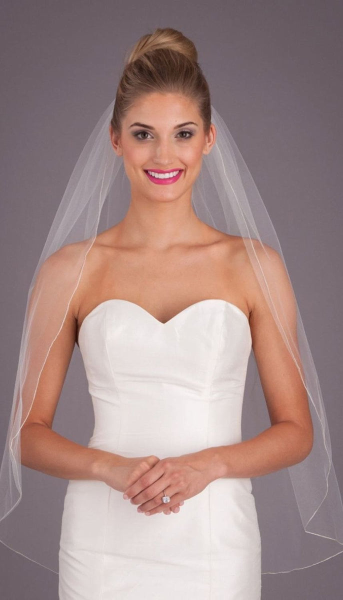 Silver Edge Wedding Veil