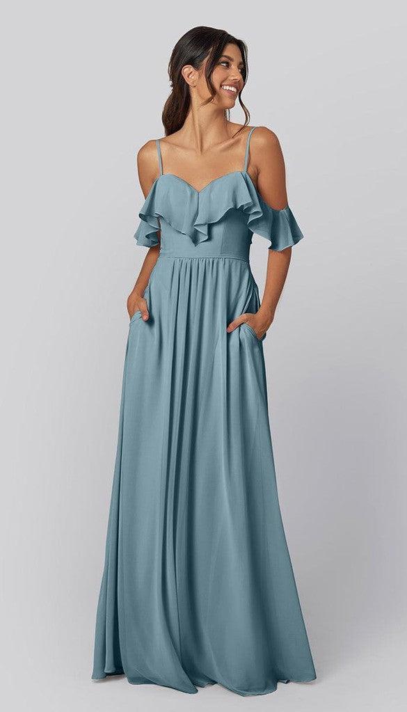 Emily Chiffon Bridesmaids Dress | Kennedy Blue Blossom Emily Chiffon Bridesmaids Dress | Kennedy Blue Blossom