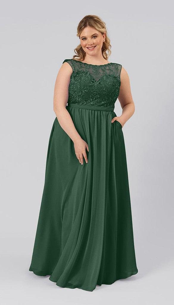 Jade Modest Lace Bridesmaid Dress | Kennedy Blue Ivory