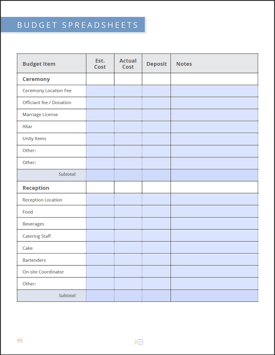 Wedding Planning Book & Checklist