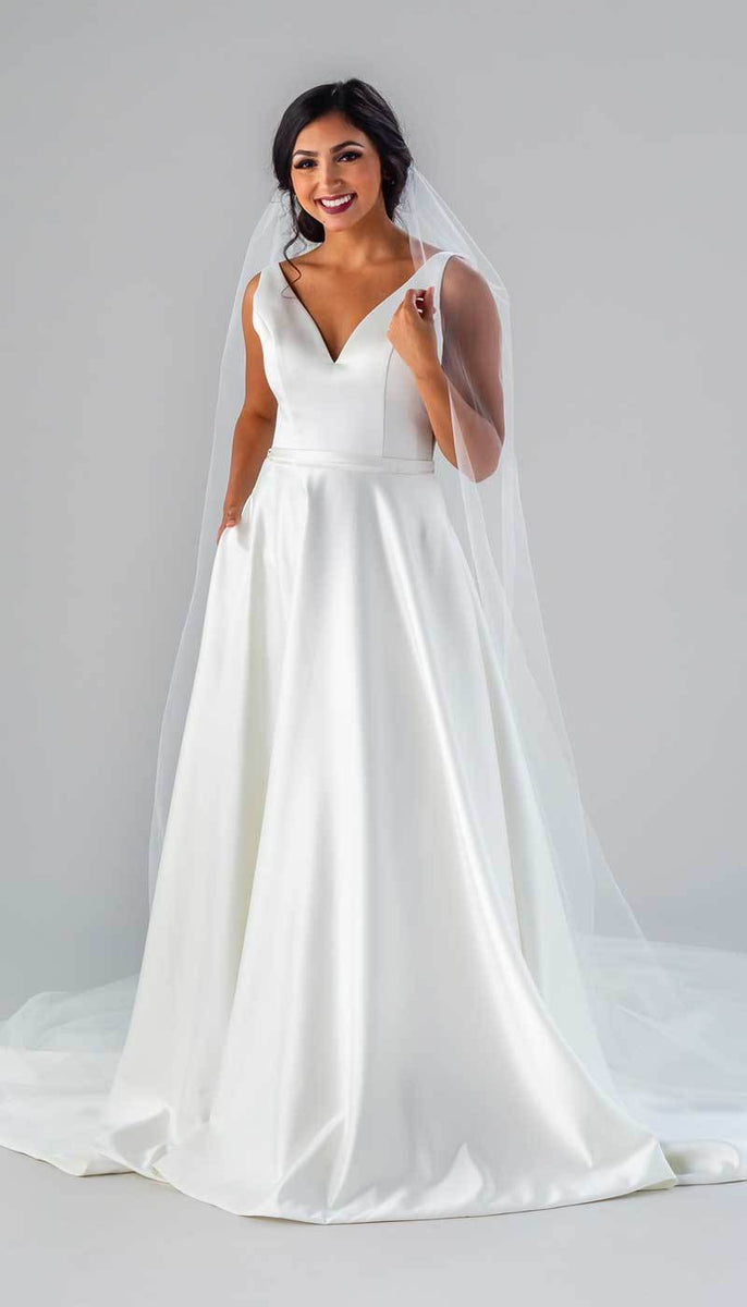 Satin A-Line Wedding Dress