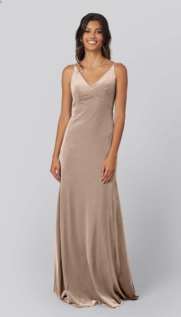 Erin Velvet Fitted Bridesmaid Dress