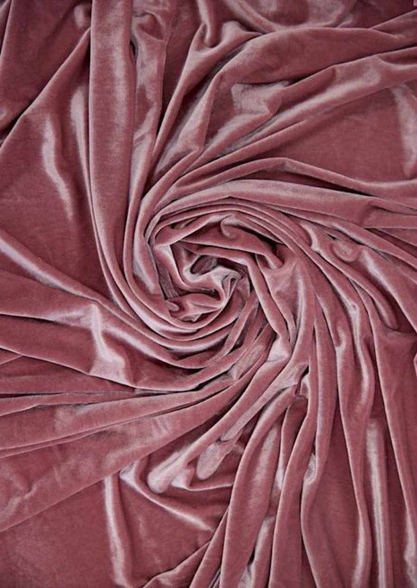 Velvet Fabric by The Yard Desert Rose