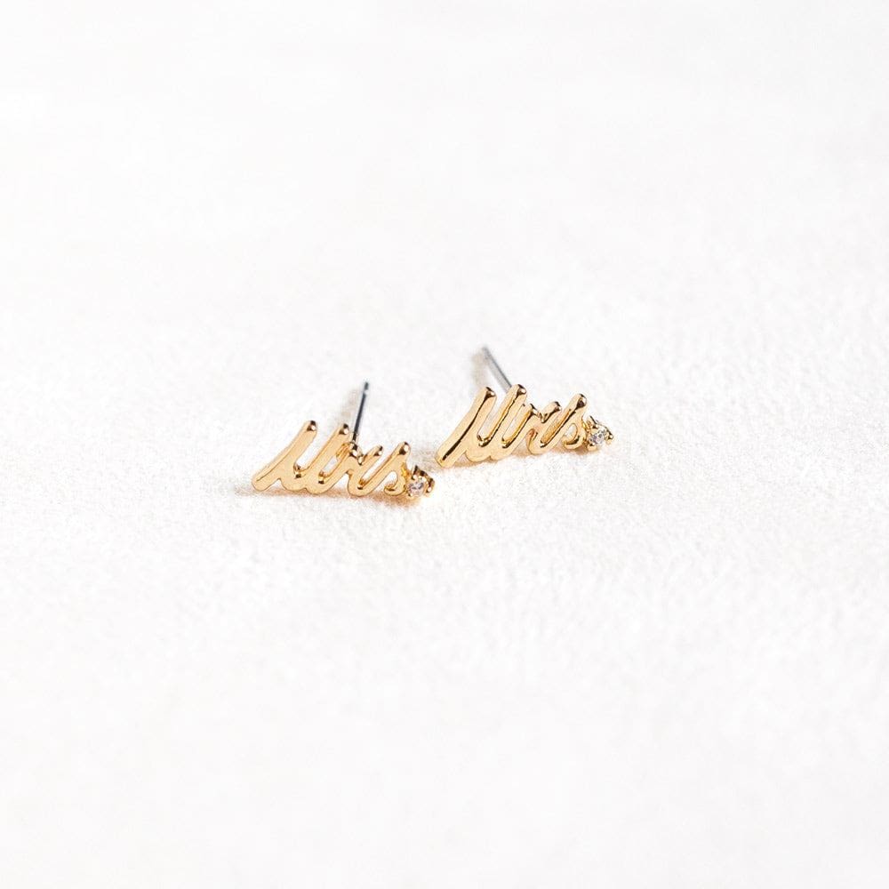 Gold|Mrs Earrings
