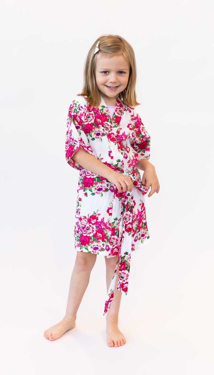 blue dress for baby girl Getting Ready Junior Bridesmaid Floral Robes
