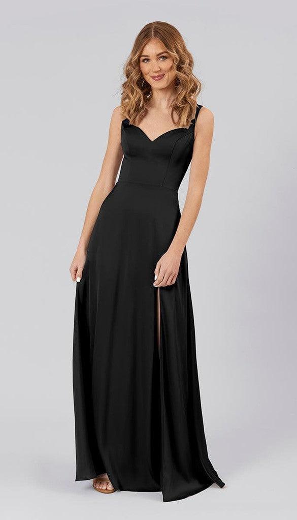 Sabrina High Quality Satin Bridesmaid Dress | Kennedy Blue