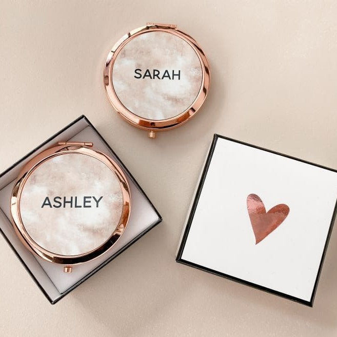 |Personalized Marble Mirror Compact