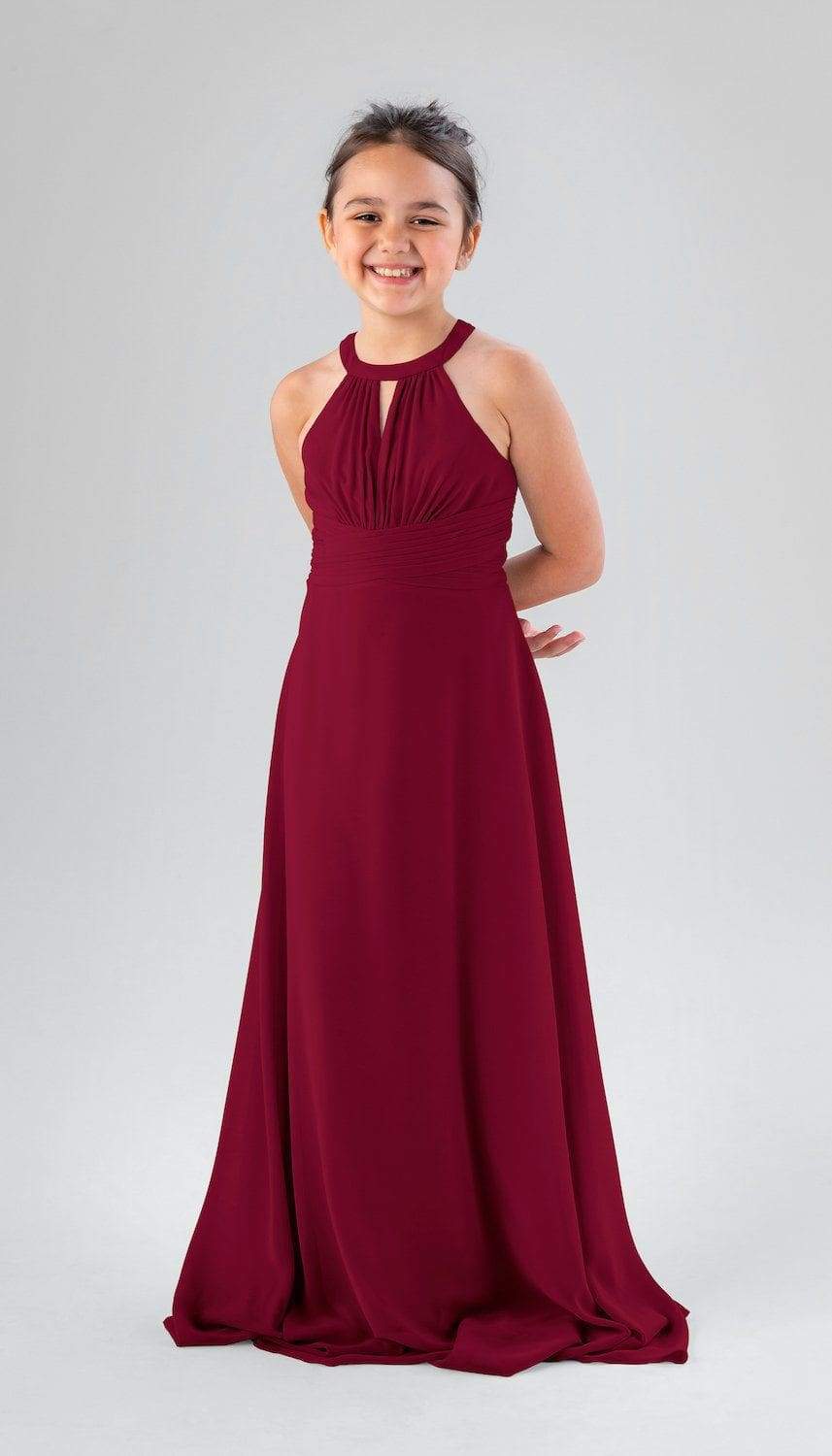 blue dress for baby girl Grape Junior Bridesmaid Dresses,Chiffon Dress for Teens,JB00063 main image 1