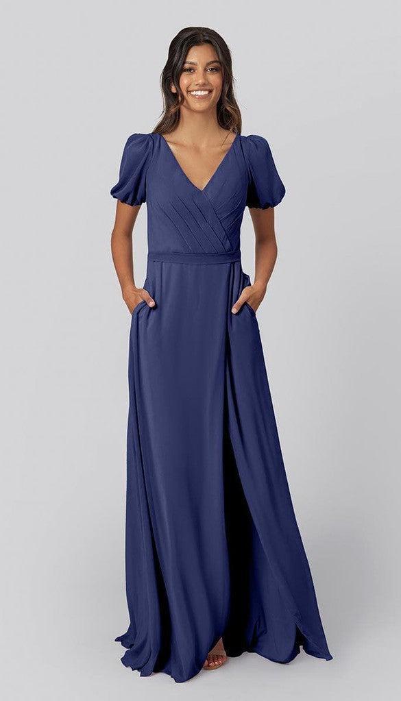 Stephanie Short Sleeve Bridesmaid Dress | Kennedy Blue