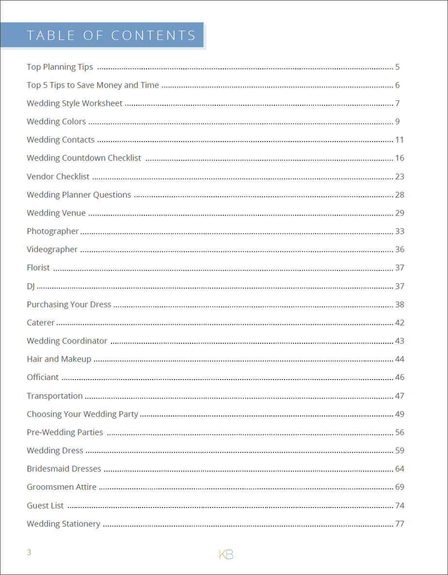 Wedding Planning Book & Checklist