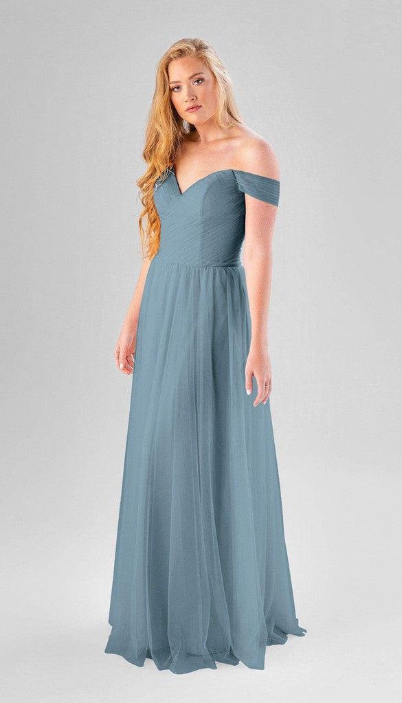 blue dress for baby girl Short Tulle Bridesmaid Dresses V Neck Sequins Beaded – Lisposa