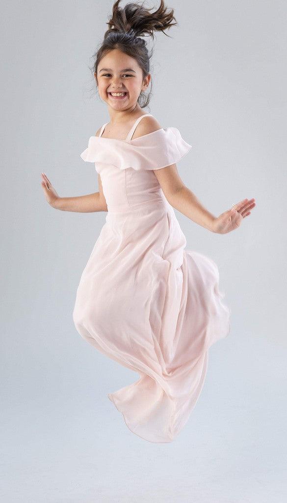 girls bridesmaid dresses Kennedy Blue Nica Junior Dress J14 / Peony Ohio Length;Silhouette Select Shoe Size:UK 14 / US 15 Classy Black Slim Fit
