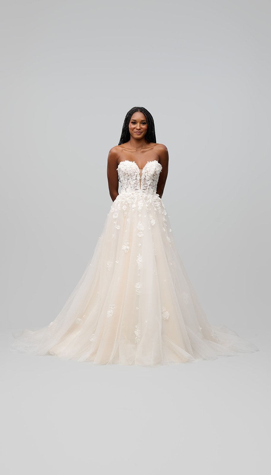 3D floral A-line Wedding Dress | Kennedy Blue Elsie