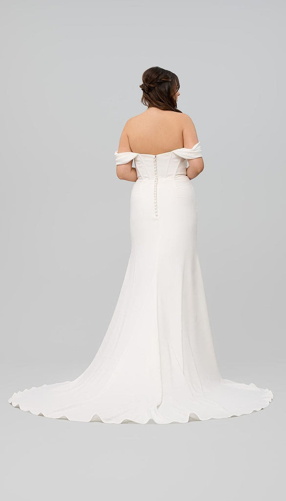 Crepe Sheath Wedding Dress | Kennedy Blue Ezra Crepe Sheath Wedding Dress | Kennedy Blue Ezra