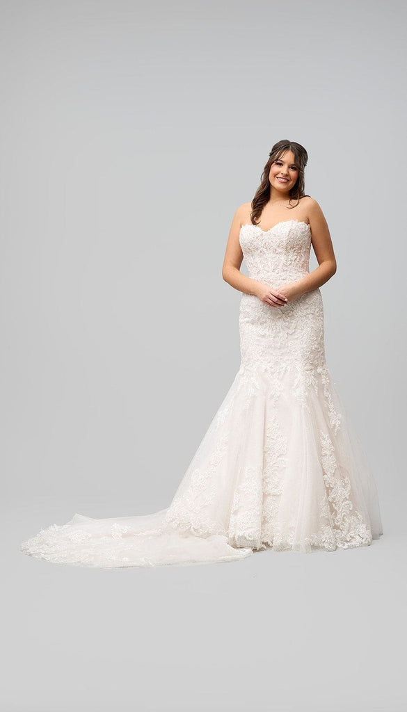 Lace Fit and Flare Wedding Dress | Kennedy Blue Everett