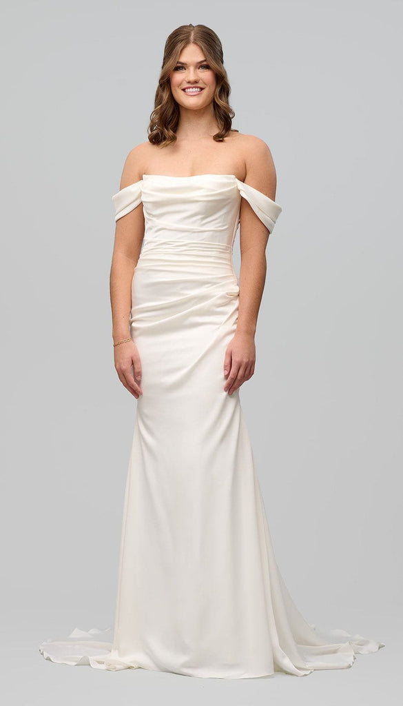 Fitted Satin Wedding Dress | Kennedy Blue Ember