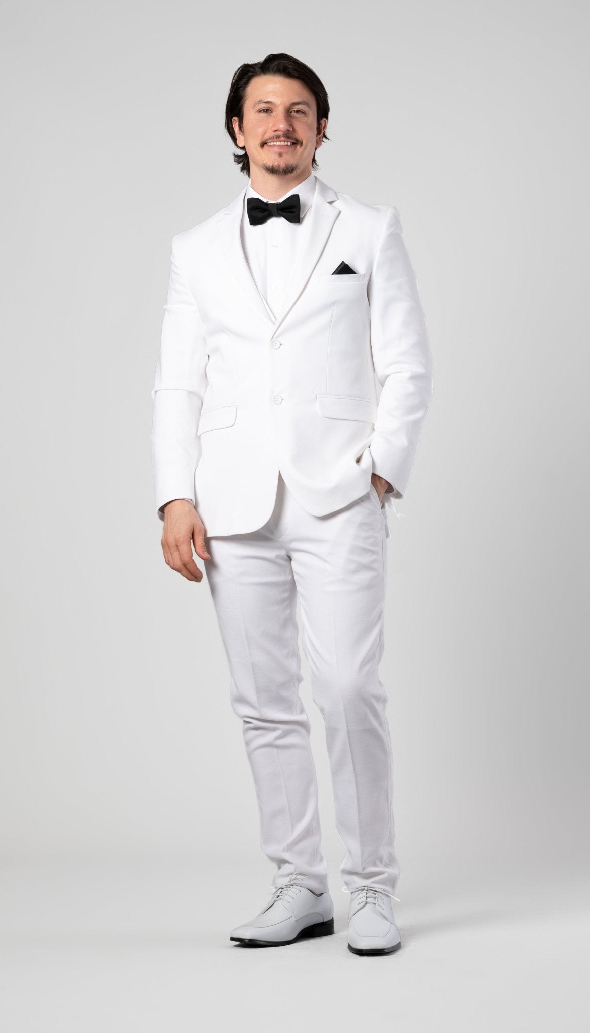 Kennedy Blue Trim Fit White Mens Suit Kennedy Blue
