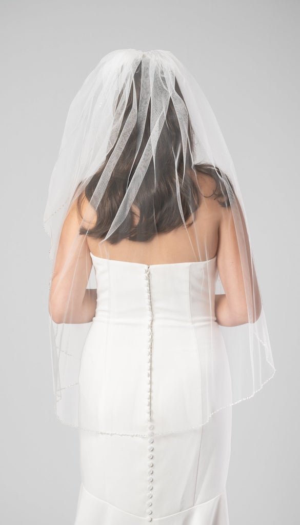 Ella Crystal Edge Veil | Kennedy Blue