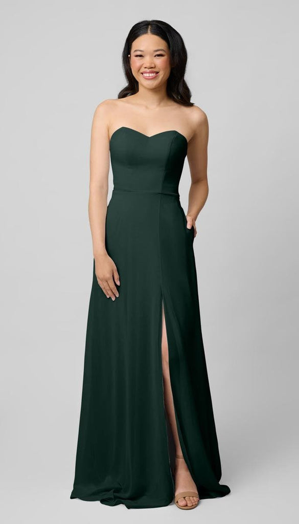 Strapless Modern Bridesmaid Dress | Kennedy Blue Amy Platinum