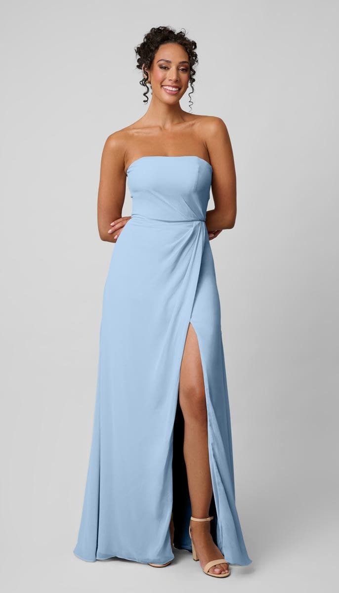 Structured Strapless Bridesmaid Dress | Kennedy Blue Audrey Platinum Sky Structured Strapless Bridesmaid Dress | Kennedy Blue Audrey Platinum Sky