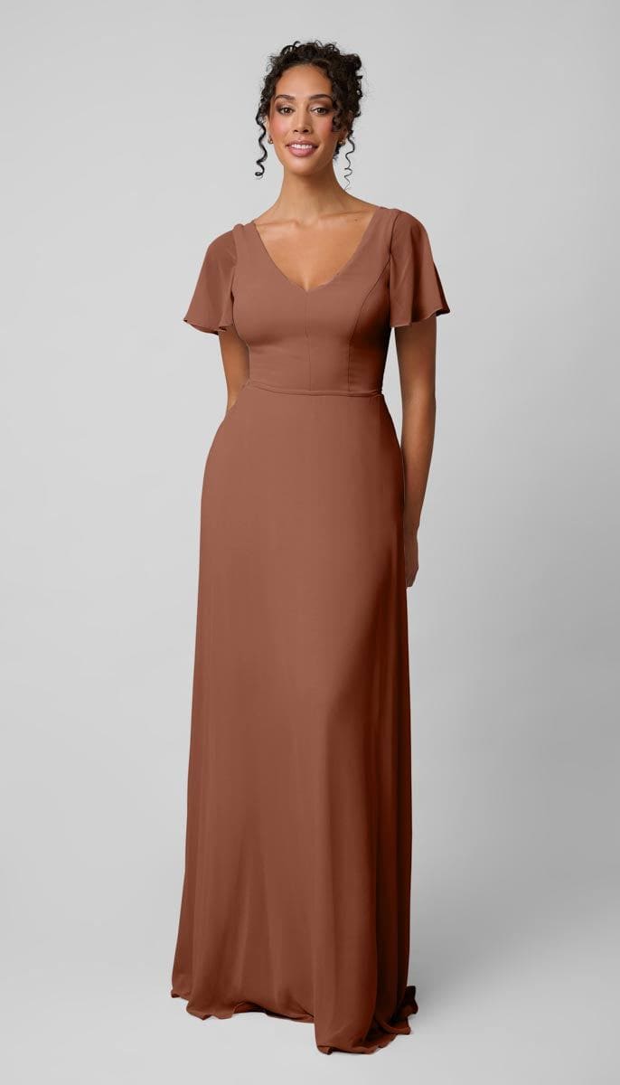 Katie Platinum Chiffon Bridesmaid Dress