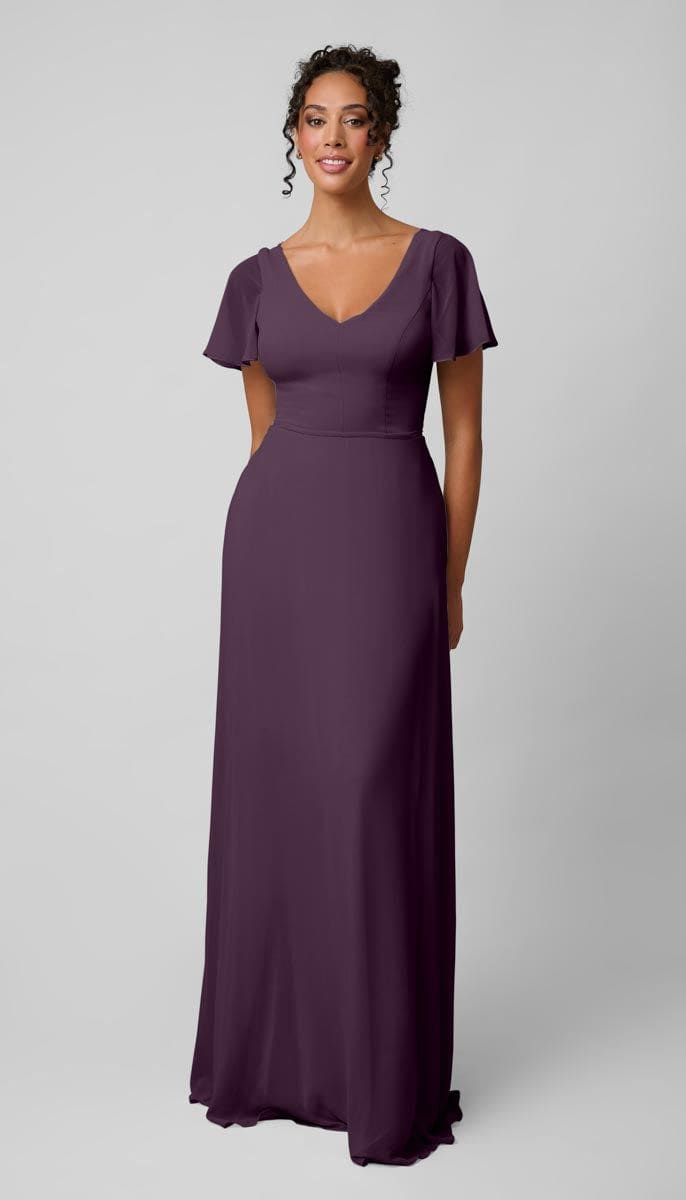 Katie Platinum Chiffon Bridesmaid Dress
