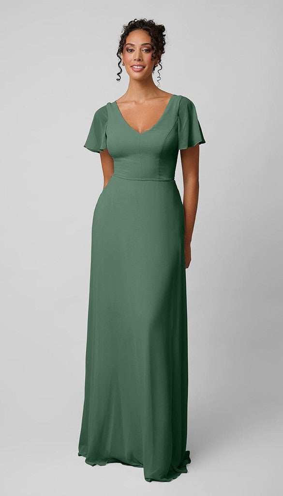 Katie Platinum Chiffon Bridesmaid Dress