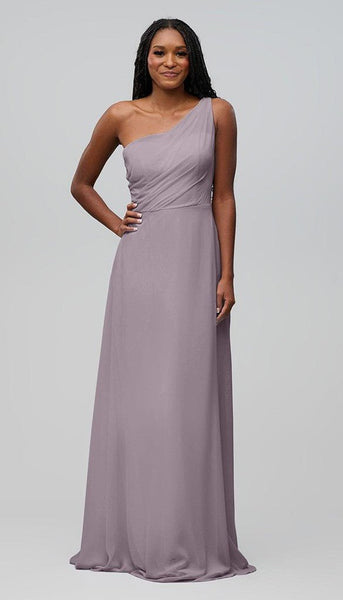 Alma One Shoulder Chiffon Bridesmaids Dress | Kennedy Blue Lavender