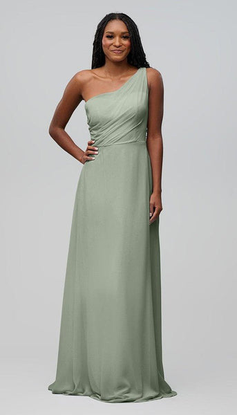 sage green one shoulder bridesmaid dresses Alma Chiffon Bridesmaids Dress length design Size:40 Regular Jacket 826sale Oscars red carpet fashion: